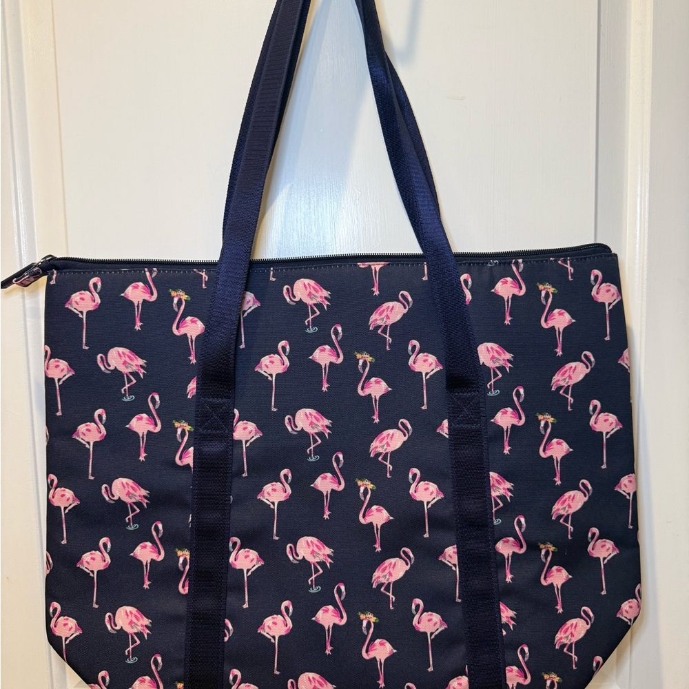 Vera Bradley Flamingo Pink and Blue Tote Bag